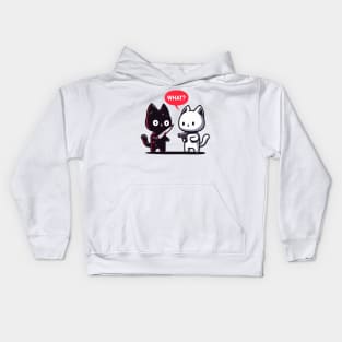 Cat what? Murderous Black and White Cat Kids Hoodie